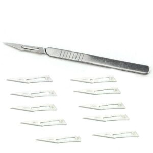 Scalpel Handle 5 Sharp blades size 11