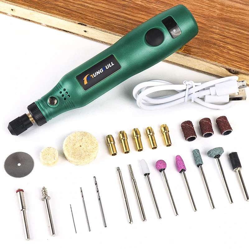 10W Hobby Craft Mini Drill Grinder Rotary Tool Set Modeling