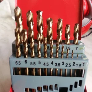 Burfitt 19-Piece HSS 5% Cobalt Drill Bit Set for Metalworking