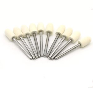Burfitt Mounted Wool Felt Cylinder Polishing Burs 10 Pack